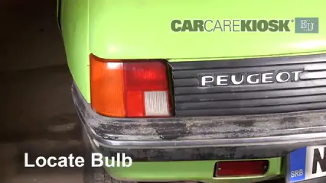 1986 Peugeot 205 GL 1.1L 4 Cyl. Lights Turn Signal - Rear (replace bulb)